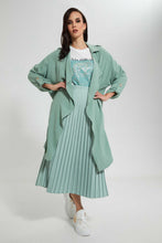 Load image into Gallery viewer, Redtag-Green-Collared-Open-Cardigan-Cardigans--