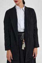 Load image into Gallery viewer, Redtag-Black-Collared-Cardigan-Cardigans--
