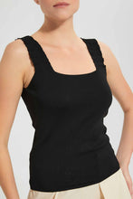 تنزيل الصورة على معرض الصور، Redtag-Black-Jersey-Top-With-Ruffled-Hem-Tops-Women's-