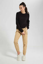 Load image into Gallery viewer, Redtag-Black-Basic-Pullover-Category:Pullovers,-Colour:Black,-Deals:New-In,-Filter:Senior-Girls-(9-to-14-Yrs),-GSR-Pullovers,-New-In-GSR-APL,-Non-Sale,-Section:Girls-(0-to-14Yrs),-TBL,-W22B-Senior-Girls-9 to 14 Years