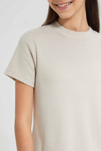 Load image into Gallery viewer, Redtag-Beige-High-Neck-Top-Category:Blouses,-Colour:Beige,-Deals:New-In,-Filter:Senior-Girls-(9-to-14-Yrs),-GSR-Blouses,-New-In-GSR-APL,-Non-Sale,-Section:Girls-(0-to-14Yrs),-W22A-Senior-Girls-9 to 14 Years