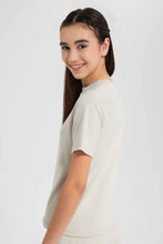 Load image into Gallery viewer, Redtag-Beige-High-Neck-Top-Category:Blouses,-Colour:Beige,-Deals:New-In,-Filter:Senior-Girls-(9-to-14-Yrs),-GSR-Blouses,-New-In-GSR-APL,-Non-Sale,-Section:Girls-(0-to-14Yrs),-W22A-Senior-Girls-9 to 14 Years