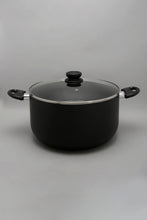 Load image into Gallery viewer, Black Aluminum Nonstick Dutch Oven With Glass Lid (30cm)