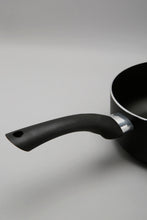 Load image into Gallery viewer, Black Aluminum Nonstick Saucepan With Glass Lid (18cm)