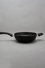 Load image into Gallery viewer, Black Aluminum Nonstick Wok Pan (24cm)
