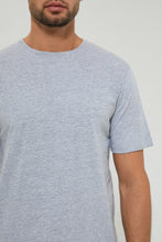 تنزيل الصورة على معرض الصور، Grey Plain Crew Neck T-Shirt - REDTAG