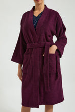 Load image into Gallery viewer, Purple Kimono Bathrobe