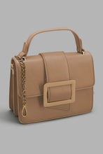 Load image into Gallery viewer, Tan Embellished Crossbody Bag