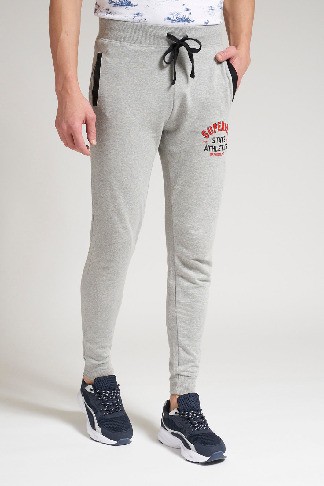 Grey Elastic Waist Jogger - REDTAG