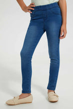 تنزيل الصورة على معرض الصور، Redtag-Blue-Slim-Jegging-Jeggings-Girls-2 to 8 Years
