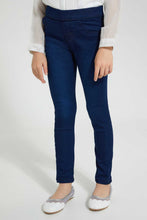 تنزيل الصورة على معرض الصور، Redtag-Indigo-Slim-Jegging-Jeggings-Girls-2 to 8 Years
