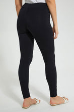 تنزيل الصورة على معرض الصور، Redtag-Black-Full-Length-Legging-Leggings-Women&#39;s-
