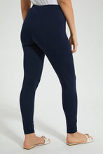 Load image into Gallery viewer, Redtag-Navy-Full-Length-Leggings-Leggings-Women&#39;s-
