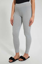 Load image into Gallery viewer, Redtag-Grey-Mélange-Legging-Leggings-Women&#39;s-
