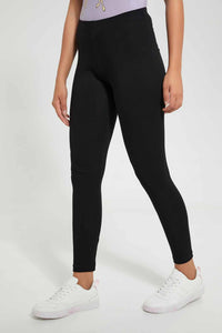 Redtag-Black-Leggings-(Pack-Of-2)-Leggings-Women's-