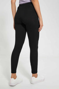 Redtag-Black-Leggings-(Pack-Of-2)-Leggings-Women's-