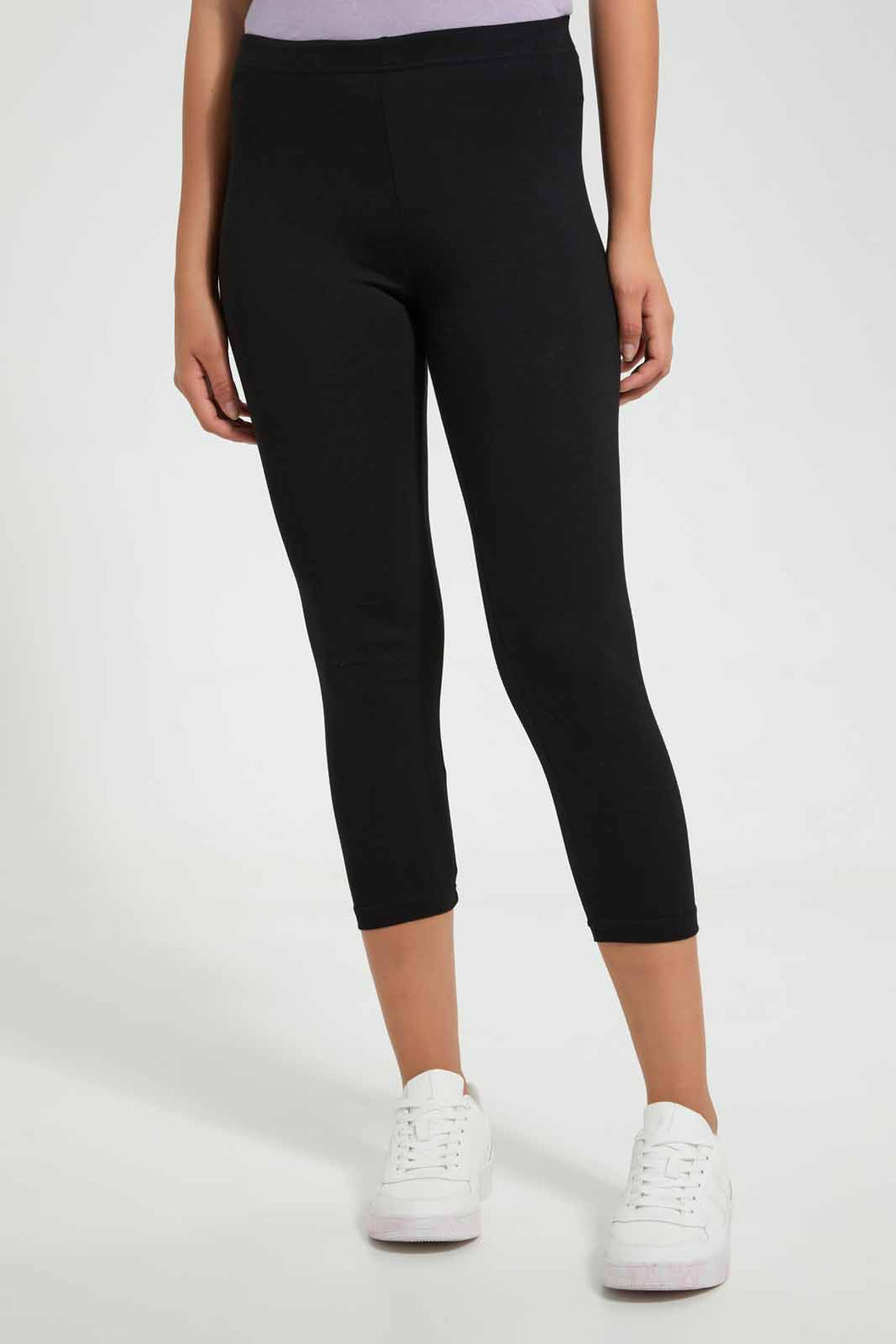 Redtag-Black-Leggings-(Pack-Of-2)-Leggings-Women's-