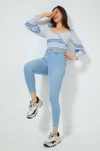 Blue Super-Skinny Fit Jegging