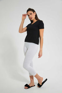 Redtag-White-Leggings-Full-Length-&-Capri-(Pack-Of-2)-Leggings-Women's-