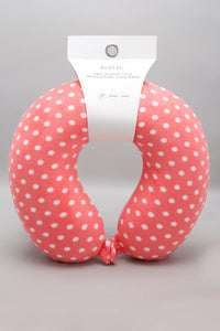 Pink Dotted Print Travel Neck Pillow