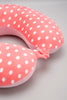 Pink Dotted Print Travel Neck Pillow