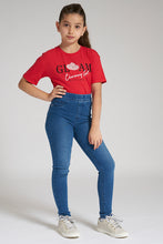 Load image into Gallery viewer, Blue Basic Jegging - REDTAG

