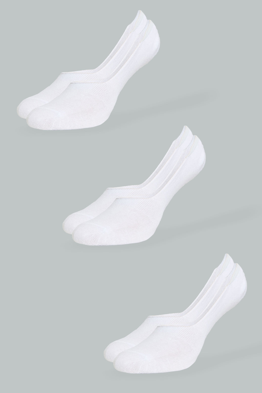 Redtag-White-Plain-Invisible-Socks-(3-Pack)-365,-Colour:White,-Filter:Men's-Clothing,-Men-Socks,-Non-Sale-Men's-