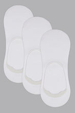 تنزيل الصورة على معرض الصور، White Plain Invisible Socks (3-Pack) - REDTAG
