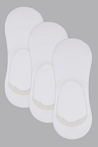White Plain Invisible Socks (3-Pack) - REDTAG