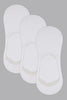 White Plain Invisible Socks (3-Pack) - REDTAG