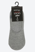 Load image into Gallery viewer, Grey Plain Invisible Socks (3-Pack) - REDTAG
