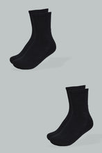 Load image into Gallery viewer, Redtag-Black-Sports-Socks-(Pack-of-2)-365,-Colour:Black,-Filter:Men&#39;s-Clothing,-Men-Socks,-Non-Sale-Men&#39;s-
