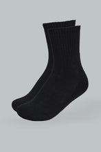 Load image into Gallery viewer, Redtag-Black-Sports-Socks-(Pack-of-2)-365,-Colour:Black,-Filter:Men&#39;s-Clothing,-Men-Socks,-Non-Sale-Men&#39;s-
