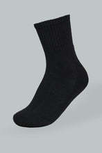 Load image into Gallery viewer, Redtag-Black-Sports-Socks-(Pack-of-2)-365,-Colour:Black,-Filter:Men&#39;s-Clothing,-Men-Socks,-Non-Sale-Men&#39;s-
