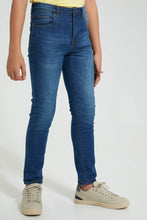 تنزيل الصورة على معرض الصور، Redtag-Bsr-365-5Pkt-Stretch-Slim-Fit-Jeans-Senior-Boys-9 to 14 Years
