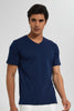 Redtag-Navy-V-Neck-Basic-T-Shirt-V-Neck-Tees-Men's-