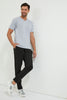 Grey Plain V-Neck T-Shirt - REDTAG