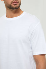 Load image into Gallery viewer, White Round Neck Basic T-Shirt
