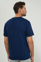 Load image into Gallery viewer, Navy Plain Crew Neck T-Shirt - REDTAG
