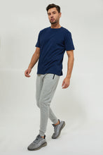 Load image into Gallery viewer, Navy Plain Crew Neck T-Shirt - REDTAG
