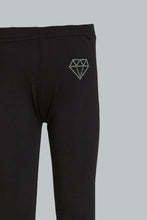 Load image into Gallery viewer, Black Diamond Embellished Legging
