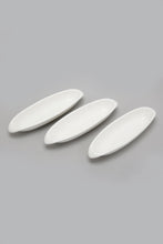 Load image into Gallery viewer, White Porcelain Oval Plate (3 Piece Set)
