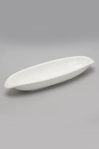 White Porcelain Oval Plate (3 Piece Set)