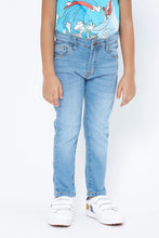 Load image into Gallery viewer, Blue Slim Fit Five Pocket Jean - REDTAG
