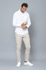 White Slim-Fit Long Sleeve Poplin Shirt - REDTAG