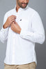 White Slim-Fit Long Sleeve Oxford Shirt - REDTAG