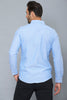 Blue Slim-Fit Long Sleeve Oxford Shirt - REDTAG