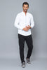 White Slim-Fit Long Sleeve Birdseye Shirt - REDTAG