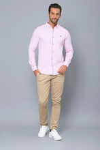 تنزيل الصورة على معرض الصور، Pink Slim-Fit Long Sleeve Birdseye Shirt - REDTAG
