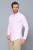 Pink Slim-Fit Long Sleeve Birdseye Shirt - REDTAG
